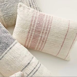 BRAND NEW Anthropologie Dylan Throw Pillow Pink Stripe